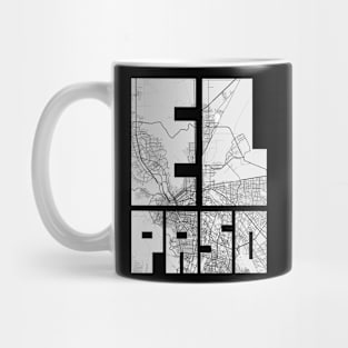 El Paso, USA City Map Typography - Light Mug